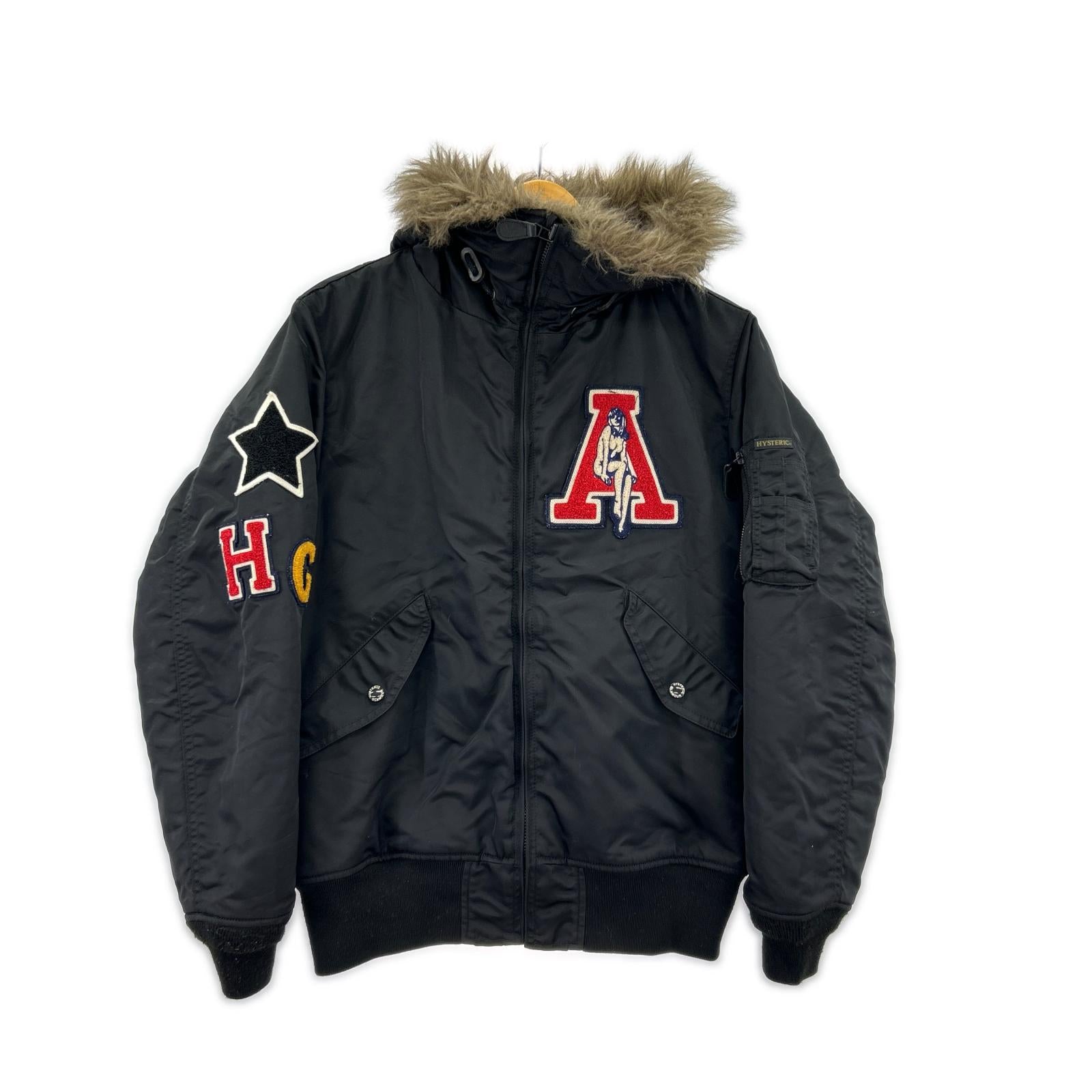 ジャケット 15AW プリマロフト エアフォース フーデッドジャケット 黒 M M ブラック
