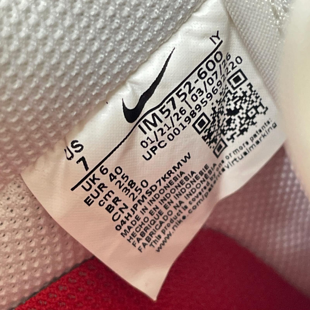 スニーカー AIR FORCE 1 07 8LV IM5752-600 25cm (US7 UK6 1/2 EU40)