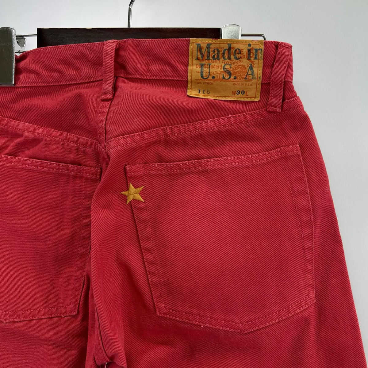 デニムパンツ カラーデニムパンツ W30 115 レッド