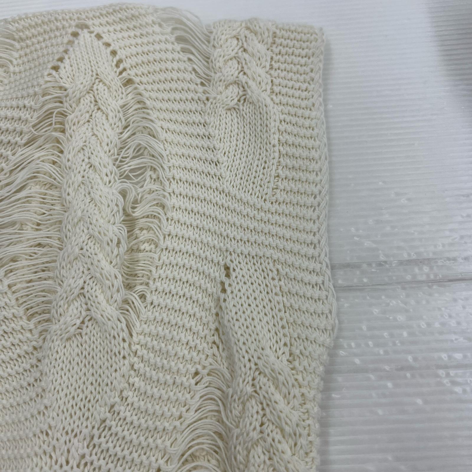 ニット Yarn no sleeve Knit ベスト 白 (M) M ホワイト
