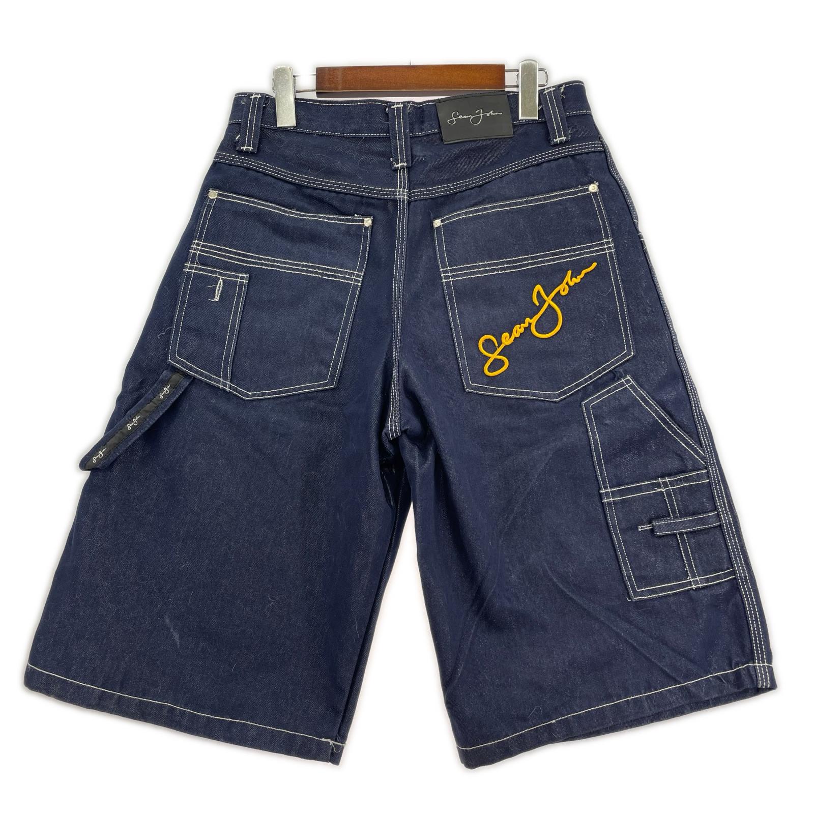 ショートパンツ sean john デニムショーツ インディゴ 32 ネイビー