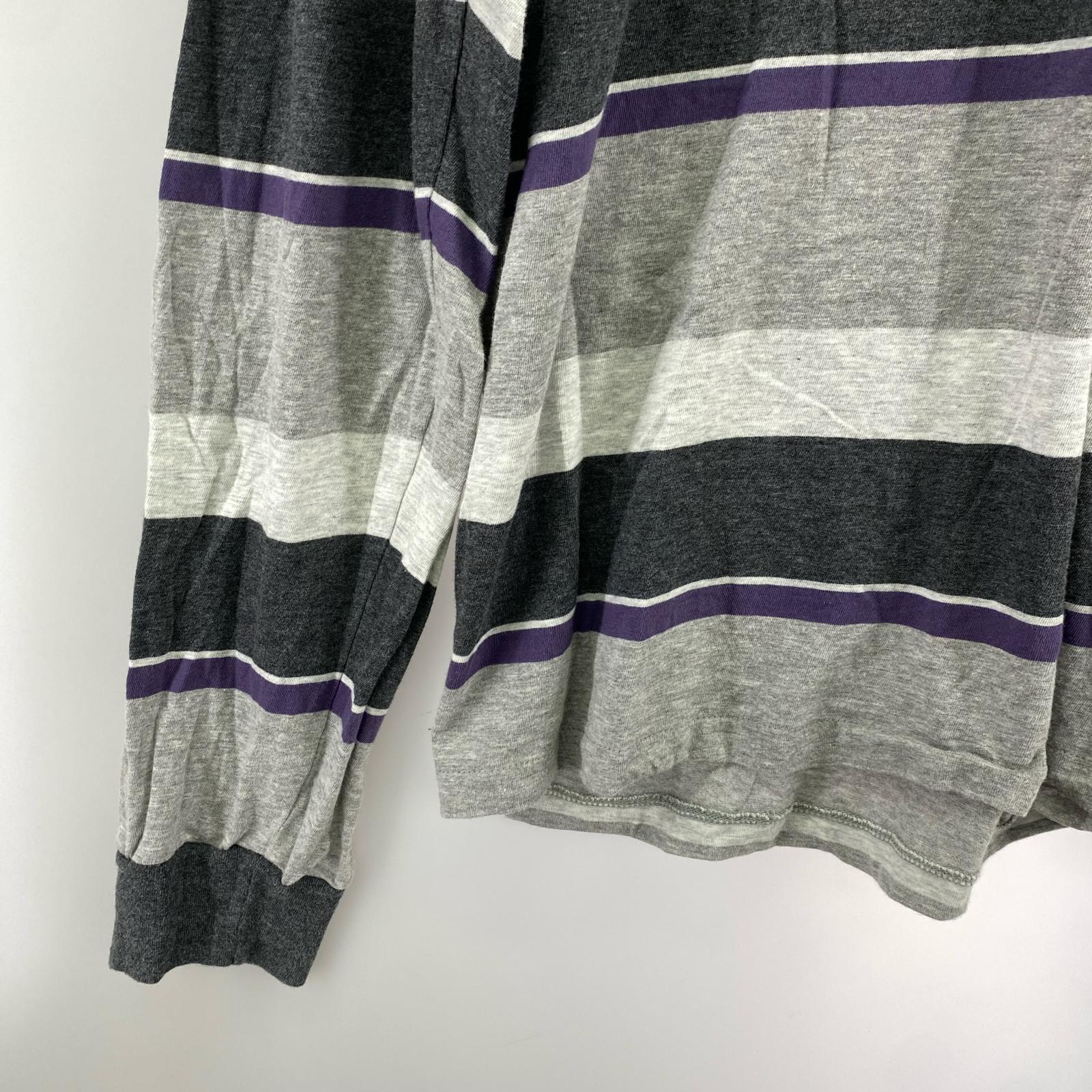 長袖Tシャツ UNUSED 23SS Long-sleeve border T-shirt US2342 (4) 4 グレー