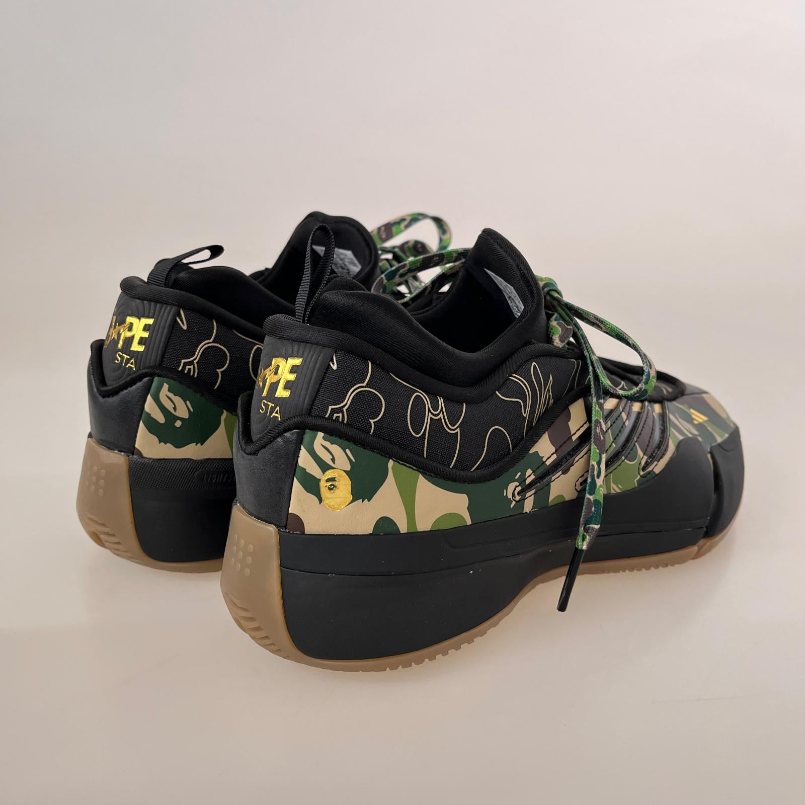 スニーカー adidas×A BATHING APE BAPE DAME9 CORE BLACK 25㎝ JH6358 25cm (US7 UK6 1/2 EU40)