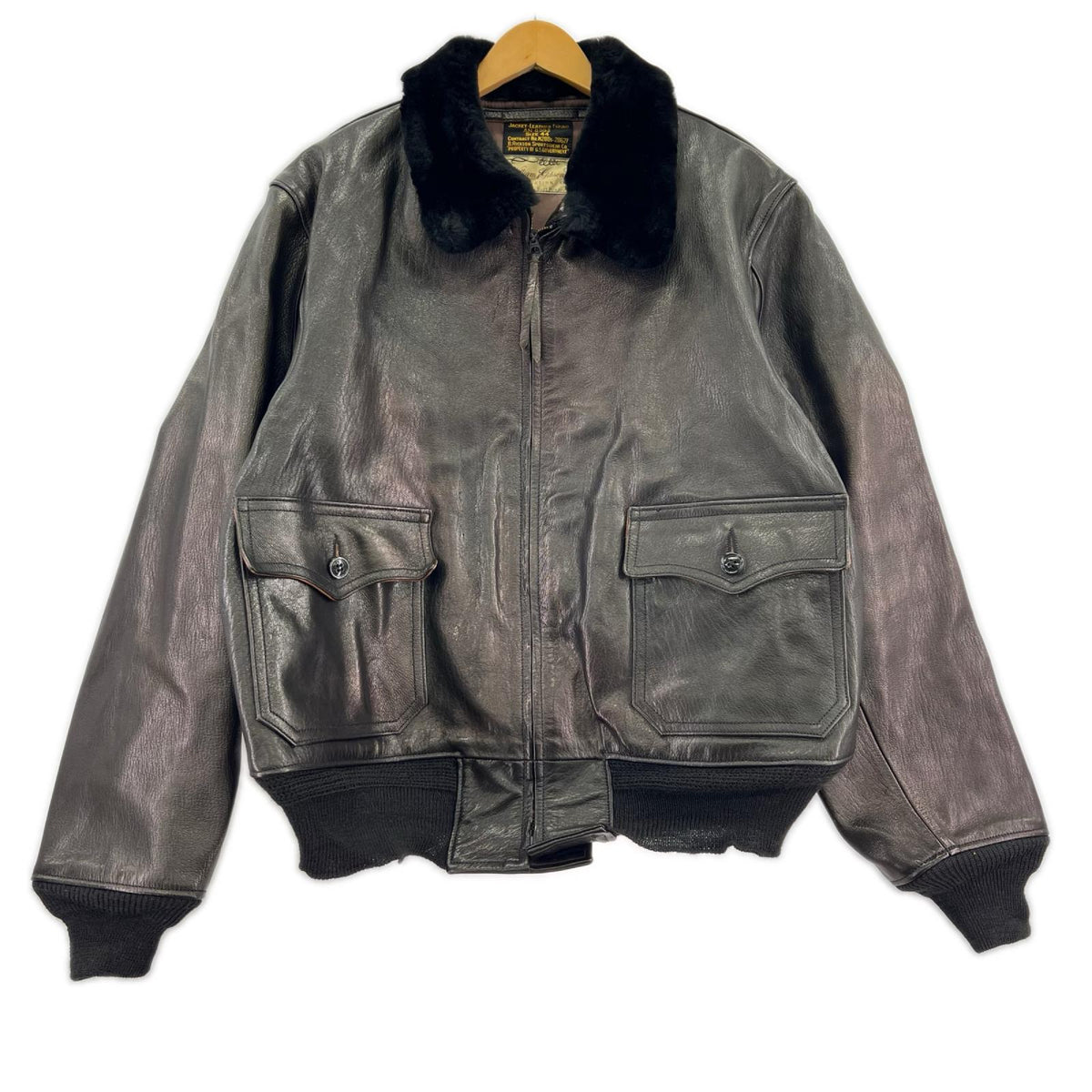 レザージャケット WILLIAM GIBSON COLLECTION AN6552 44 ブラック