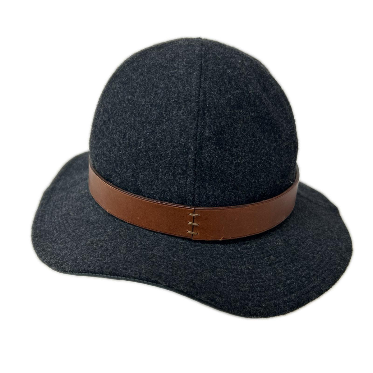 ハット FRANKLIN TAILORED つば裏レザー グレー