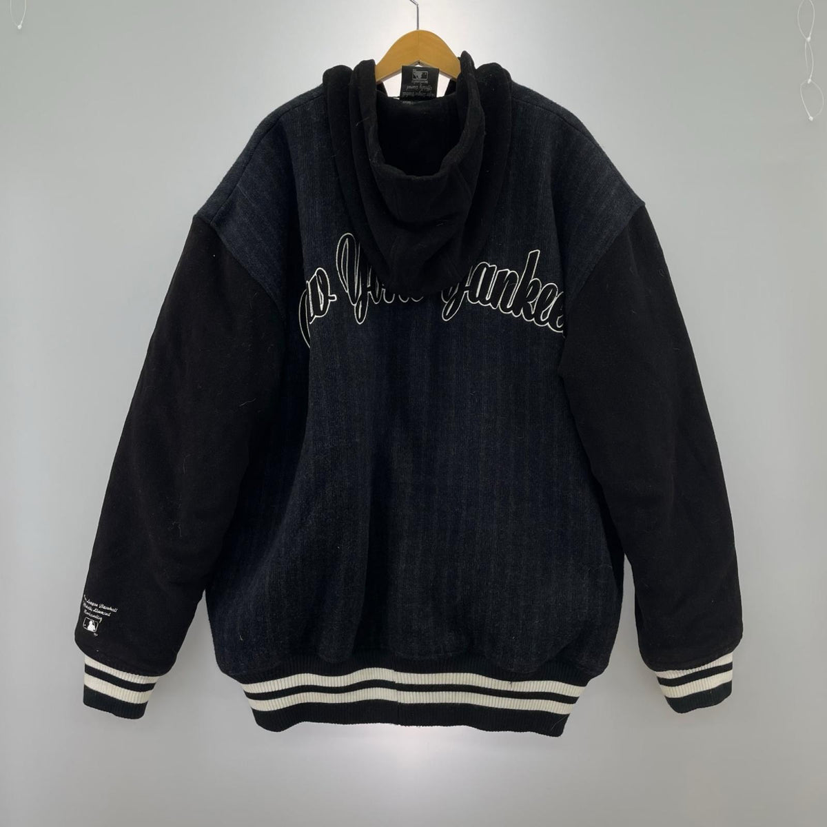 ジャケット Merchandise ウールフーディスタジャン 黒 XL ブラック