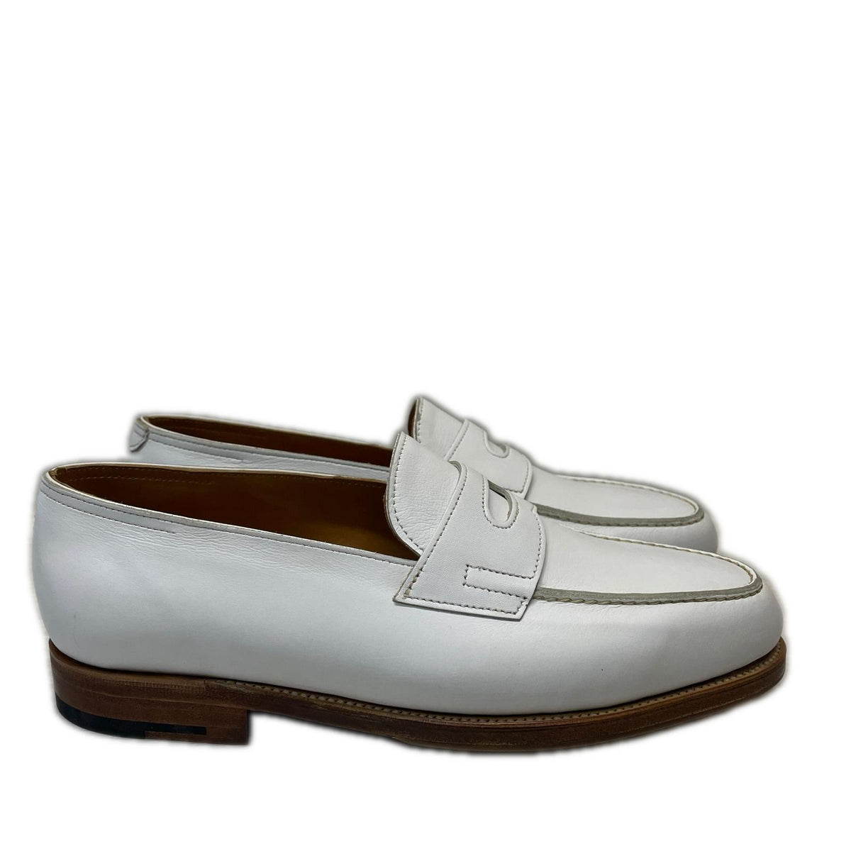 シューズ JOHN LOBB LOPEZ ロペス ペニーローファー 5 白 ホワイト