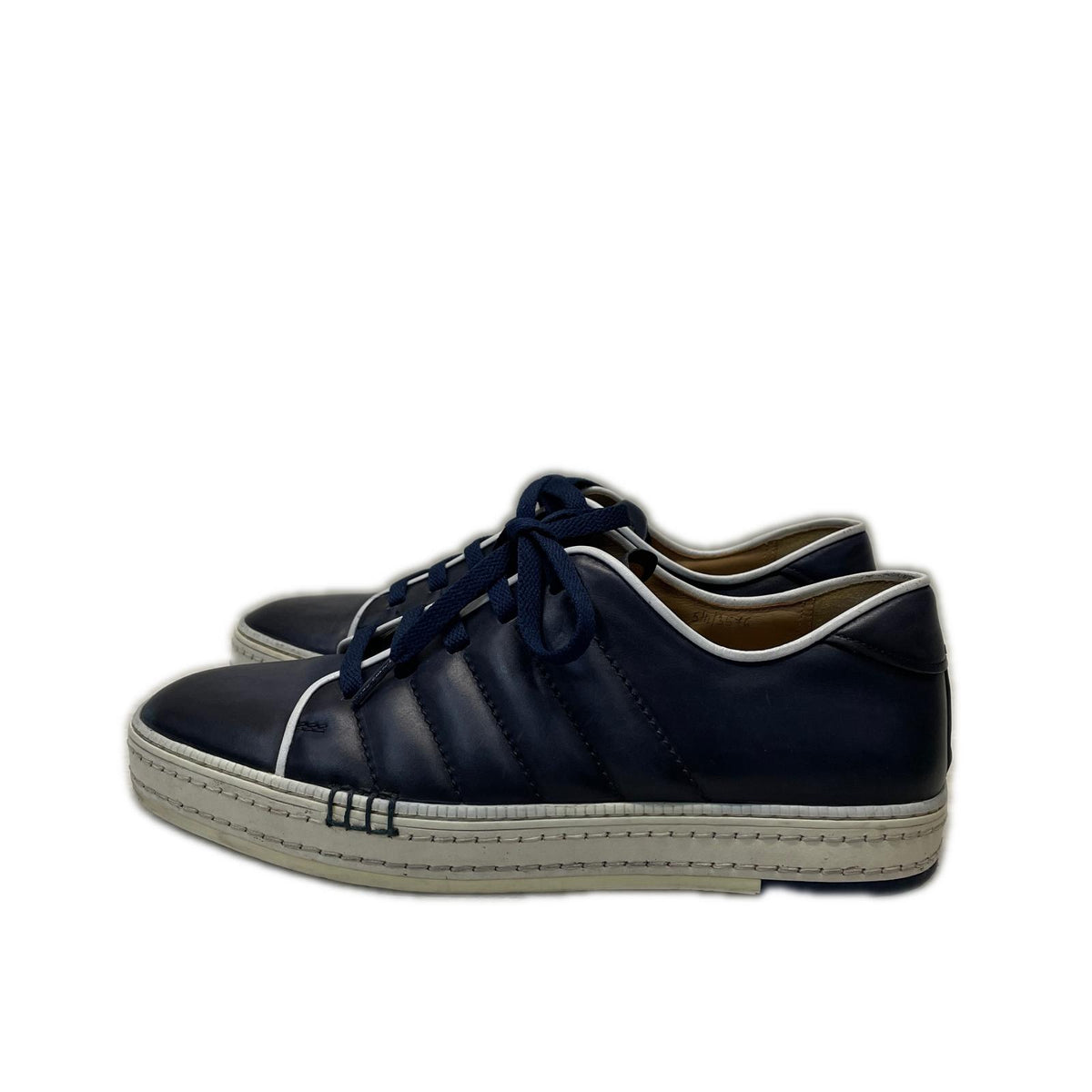 スニーカー BERLUTI プレイタイム レザースニーカー 5 1/2 ネイビー ネイビー