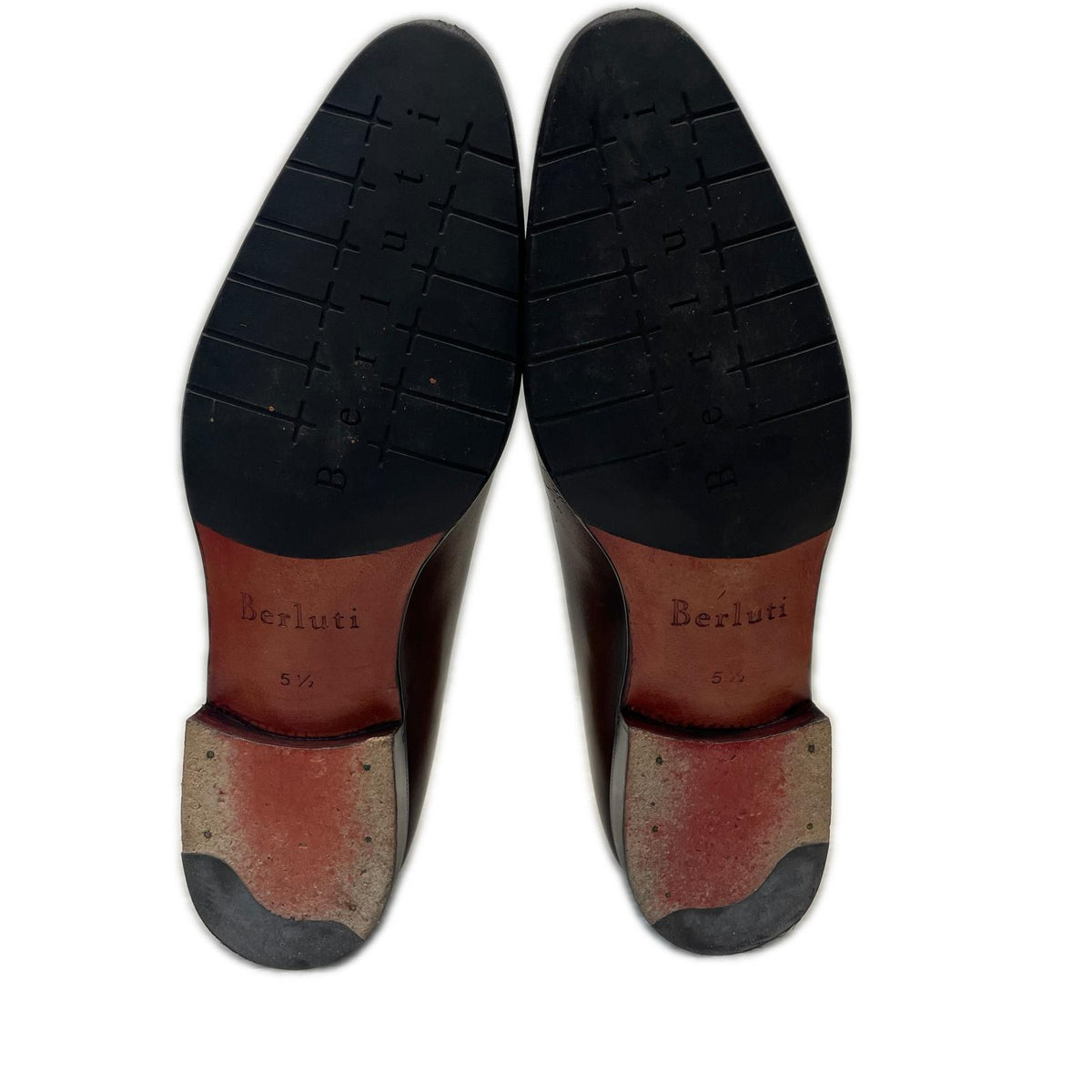 シューズ BERLUTI カーシヴガレ カリグラフィ スクリットレザーローファー 5 1/2 茶 ブラウン