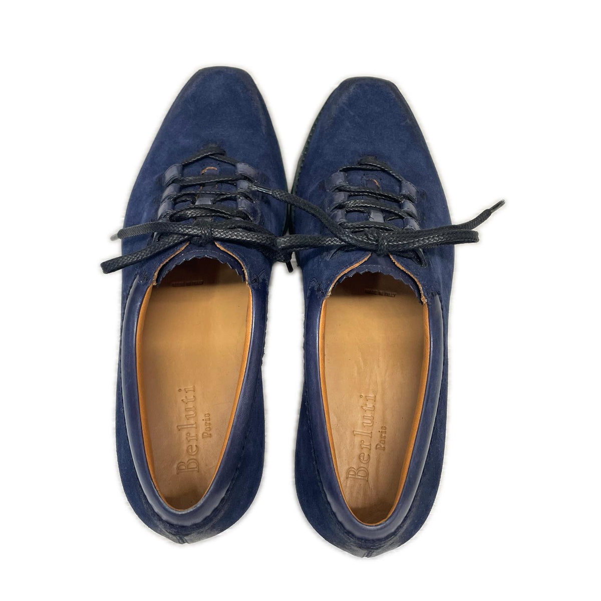 シューズ BERLUTI ニューウルティマ パティーヌレザー ラバーソールシューズ 6 紺