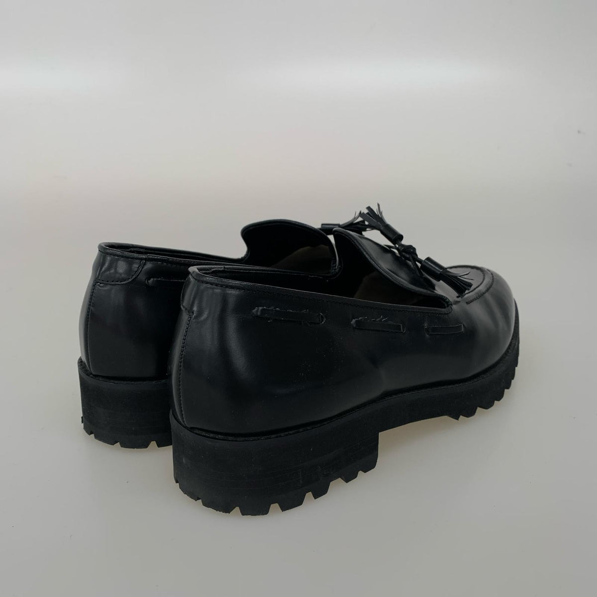 シューズ KEN FORD 厚底タッセルローファー BLK (27.5cm) ブラック