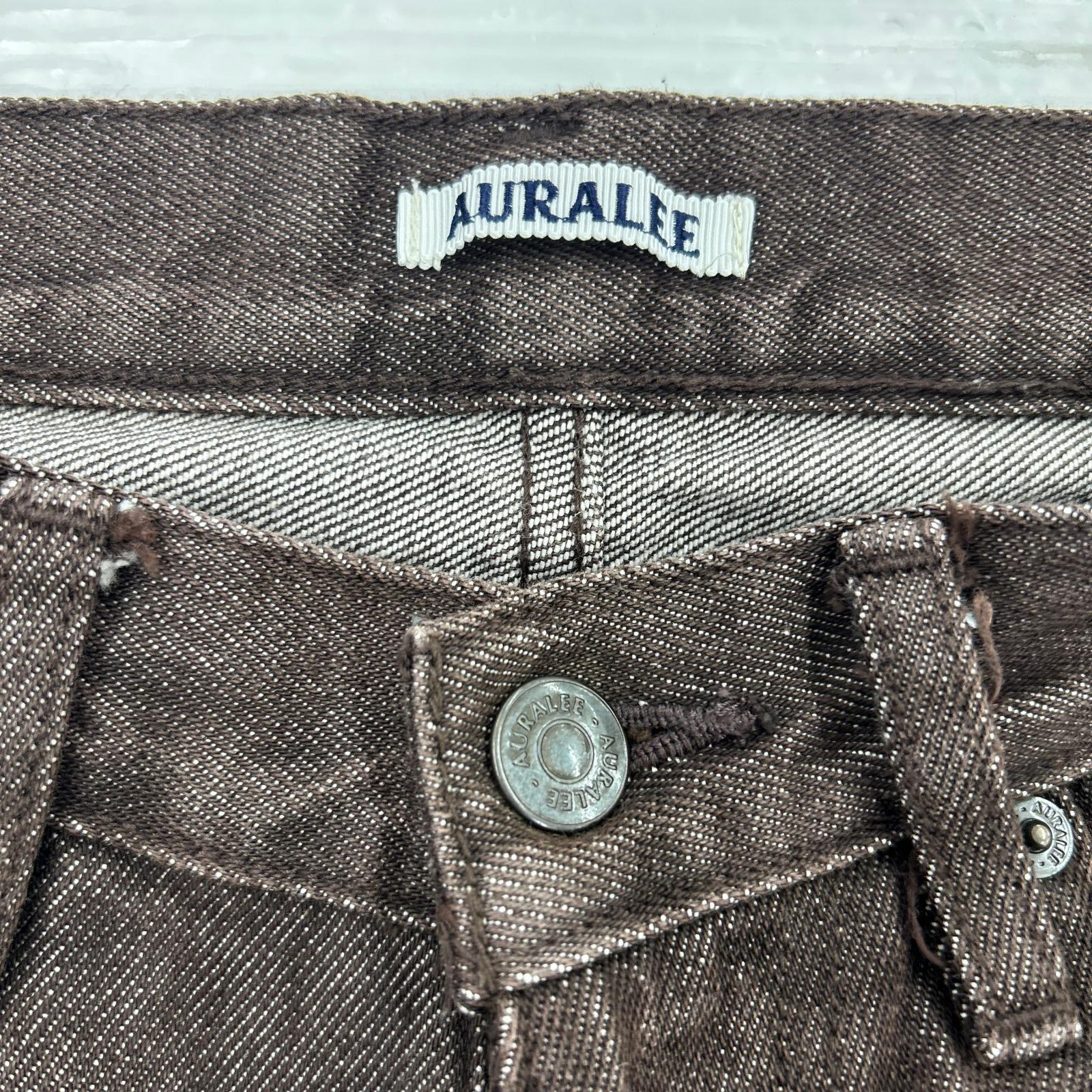 デニムパンツ HARD TWIST DENIM WIDE PANTS 茶 ブラウン