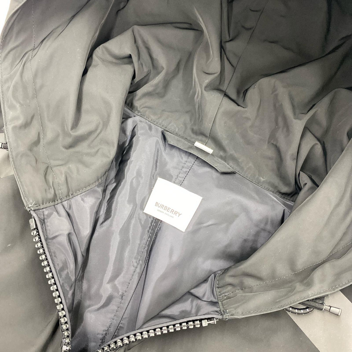 ブルゾン BURBERRY フーディッド ジップジャケット ブラック (XS) ブラック