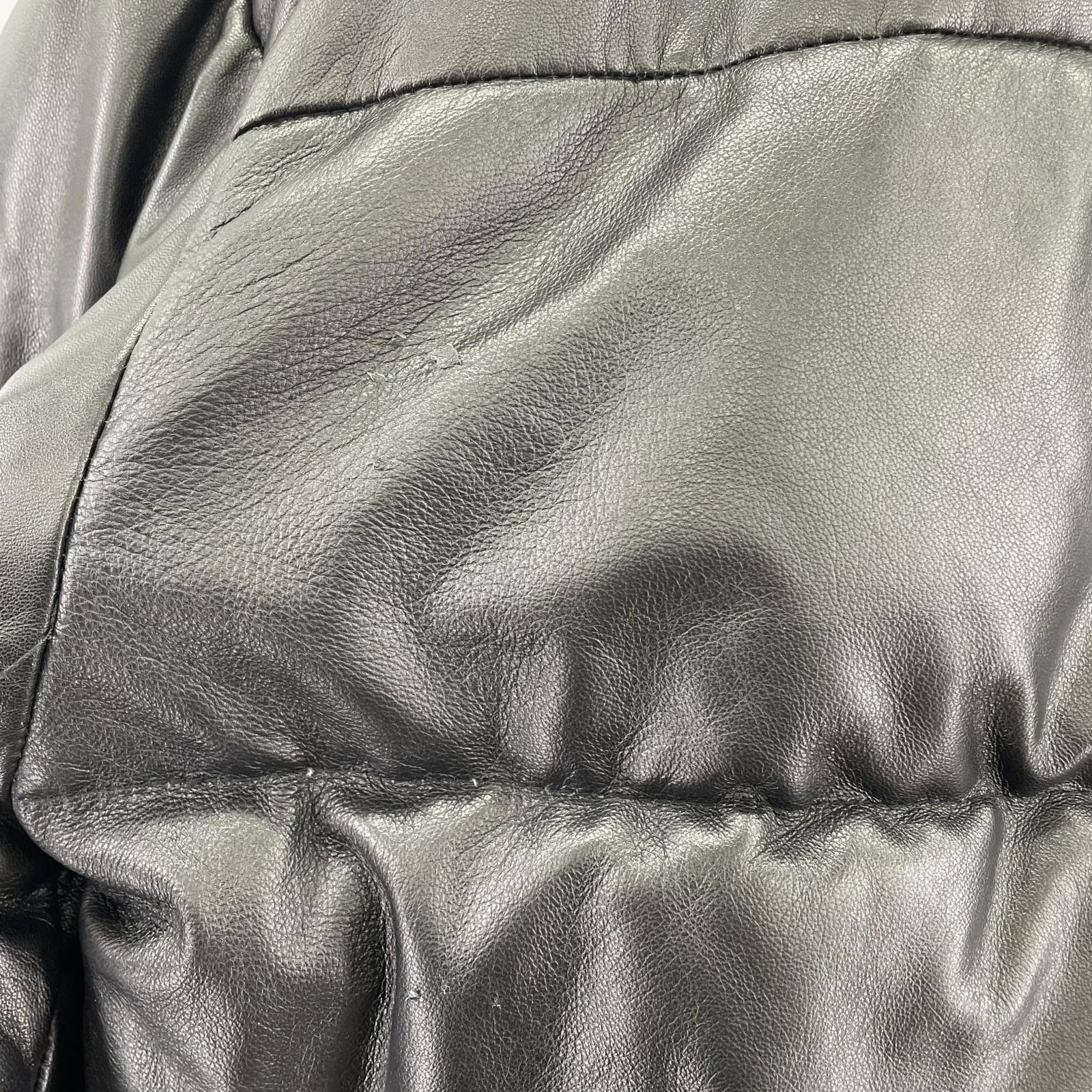 ダウンジャケット Y-2 LEATHER 羊革 黒 M ブラック