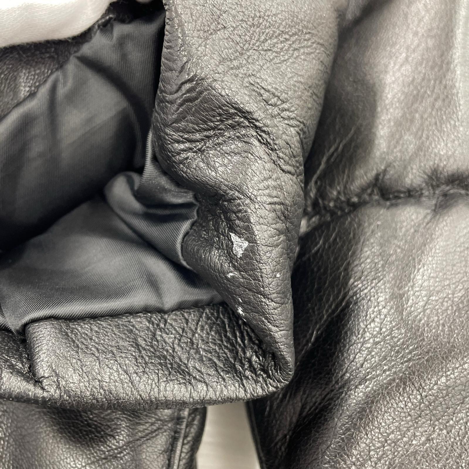 ダウンジャケット Y-2 LEATHER 羊革 黒 M ブラック