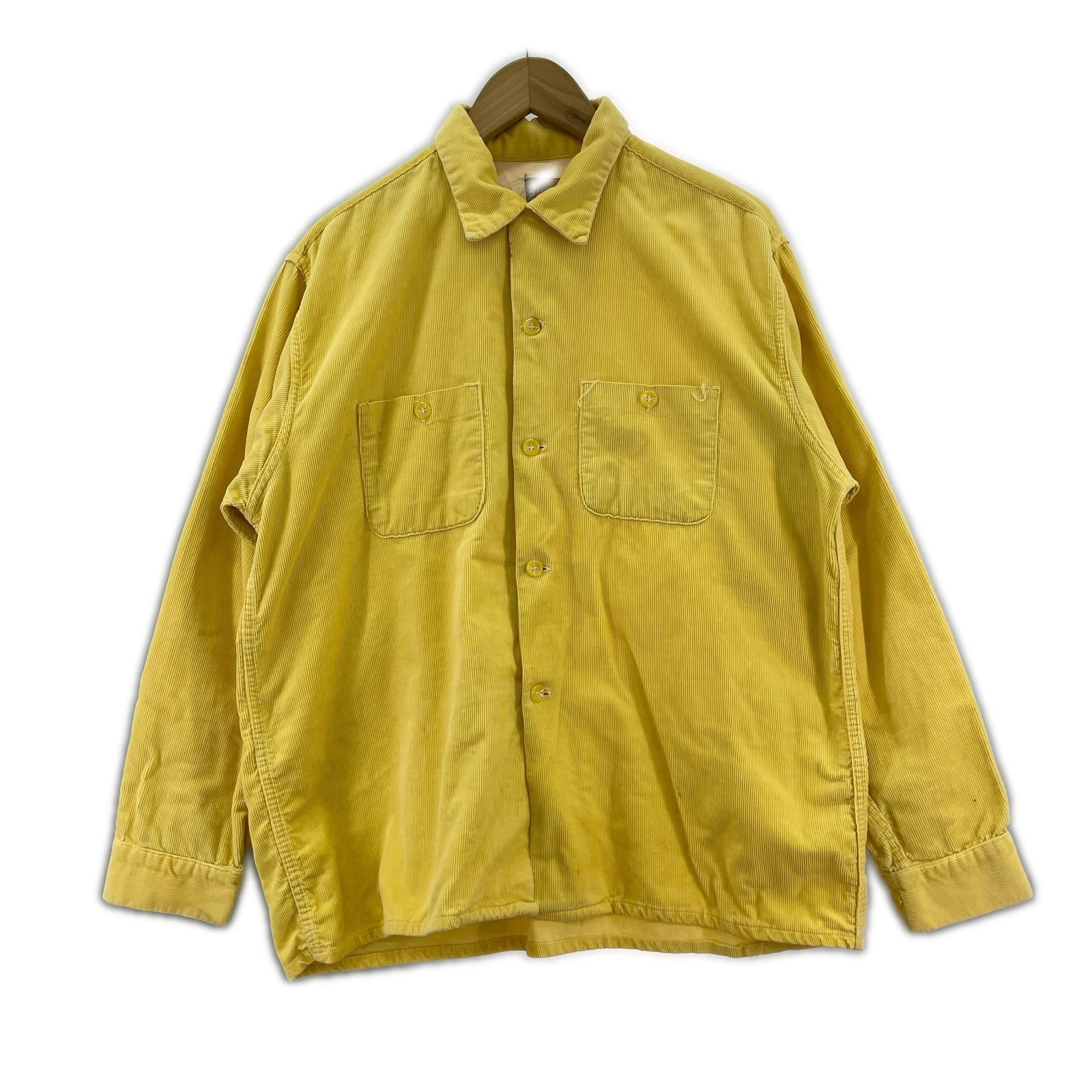 長袖シャツ King Kole 50S コーデュロイシャツ イエロー (L)