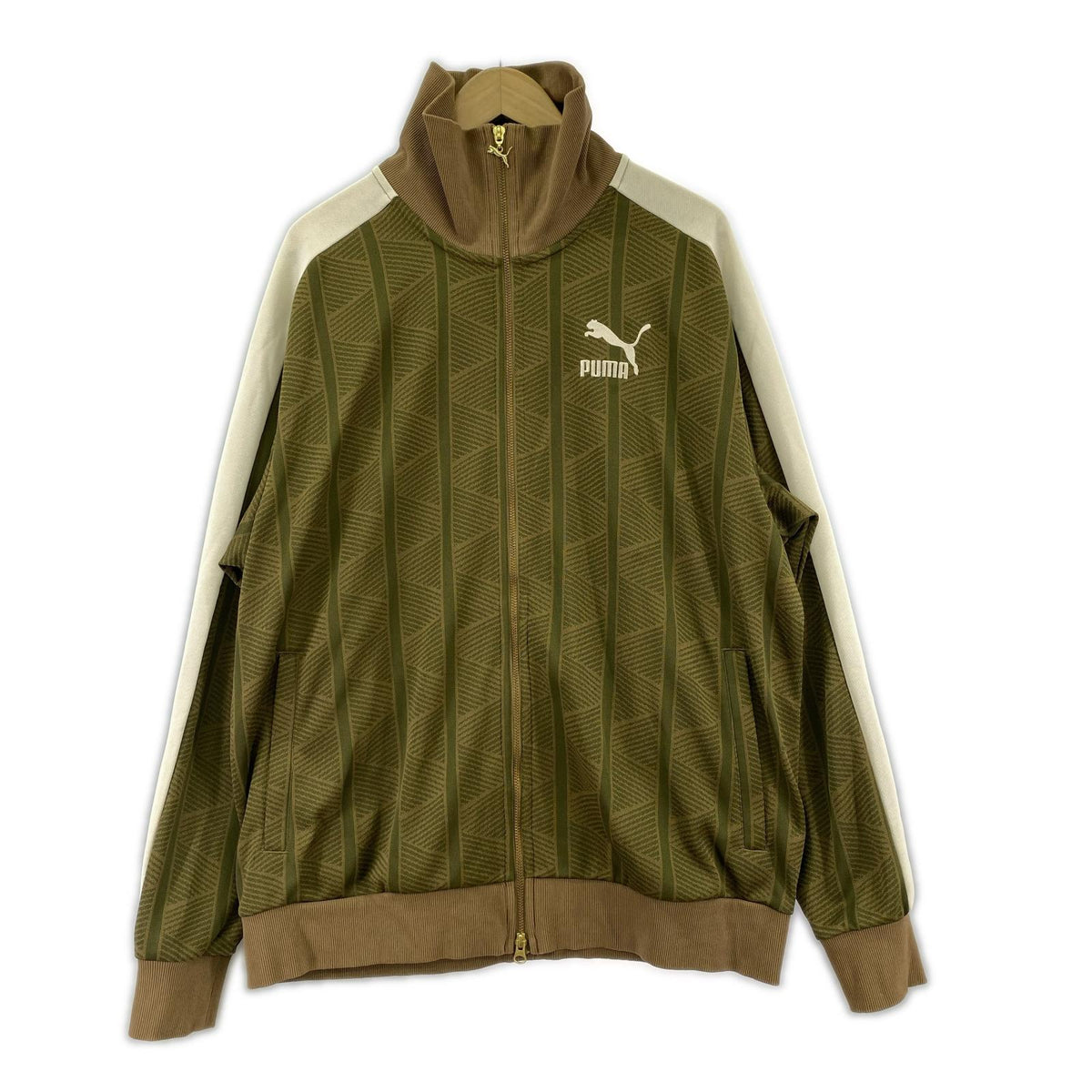 ジャケット 総柄 KHK L L カーキ