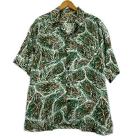 半袖シャツ HORSE RAYON ALOHA SHIRT L グリーン