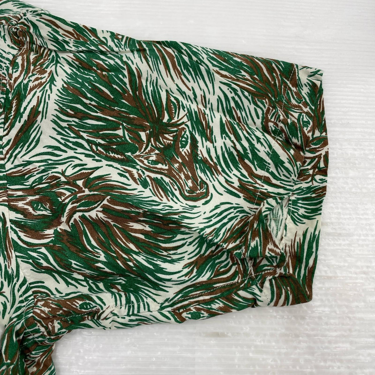 半袖シャツ HORSE RAYON ALOHA SHIRT L グリーン