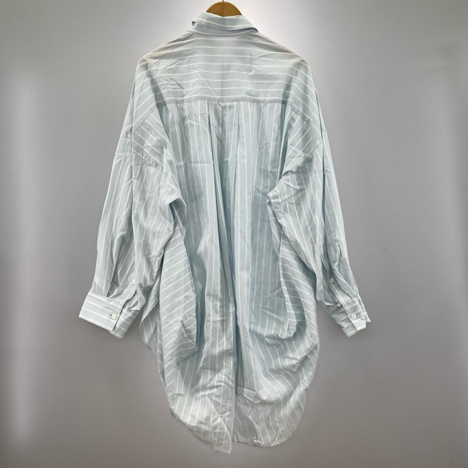 長袖シャツ SLIT SHIRT 青 38 ブルー