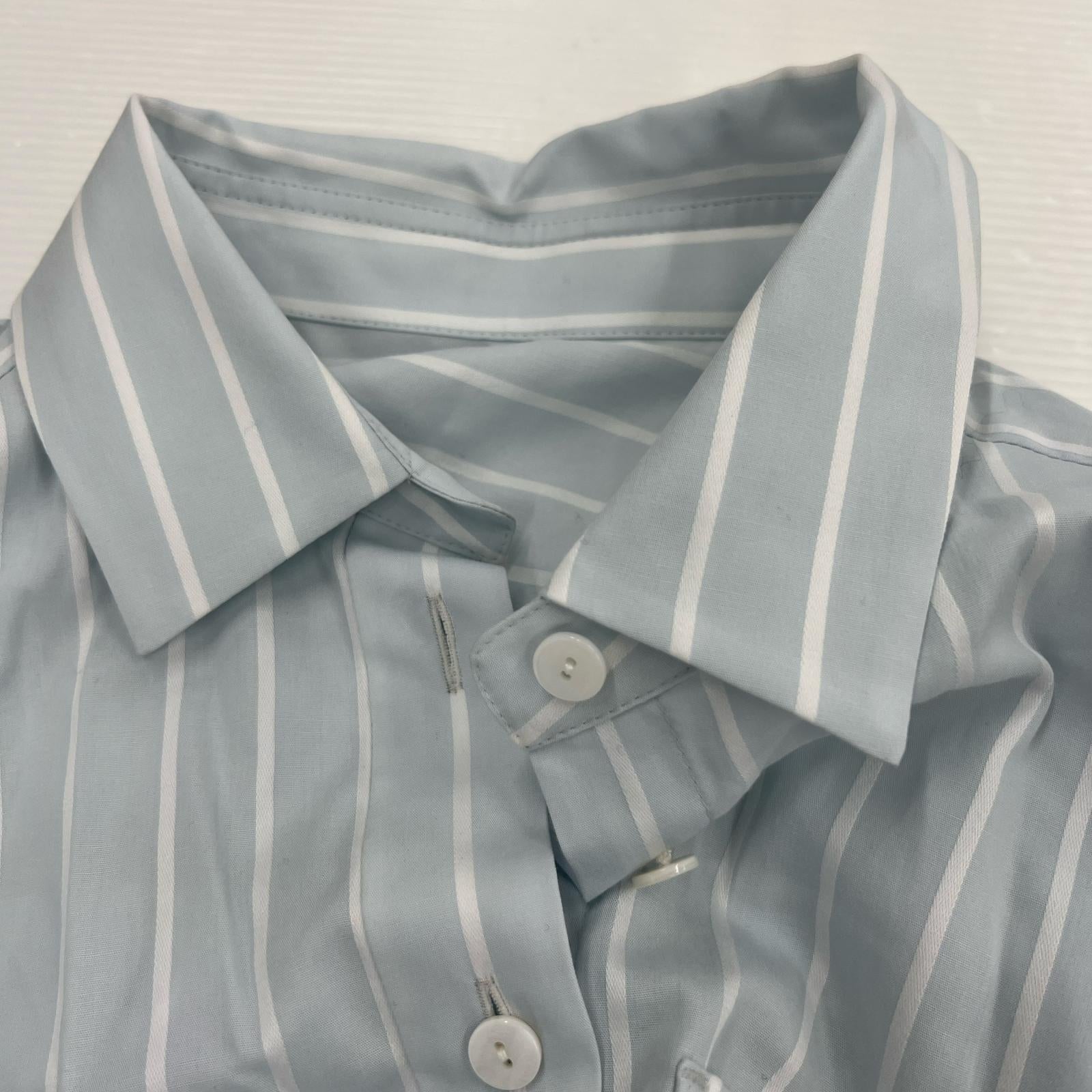 長袖シャツ SLIT SHIRT 青 38 ブルー