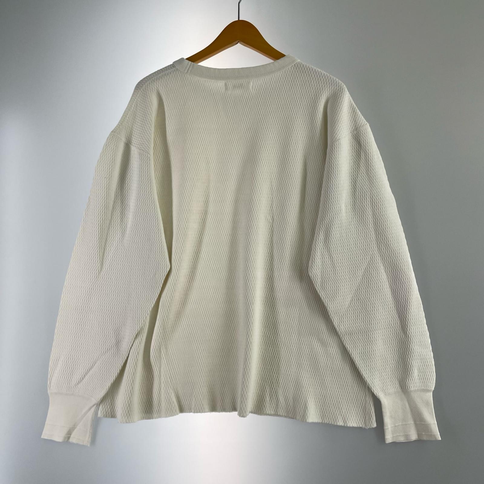 長袖Tシャツ ヴィンテージサーマル プルオーバー 白 (M) M ホワイト