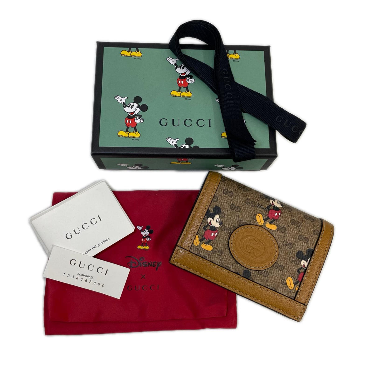 GUCCI/Mickey Mouse GGスプリーム コンパクトウォレット