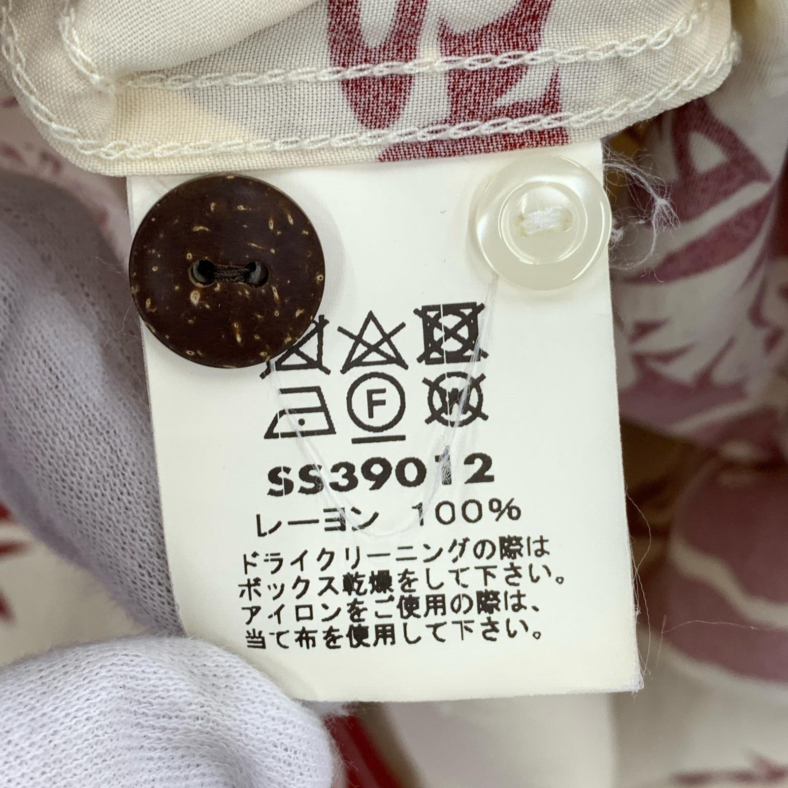 半袖シャツ RAYON HAWAIIAN SHIRT L L ホワイト