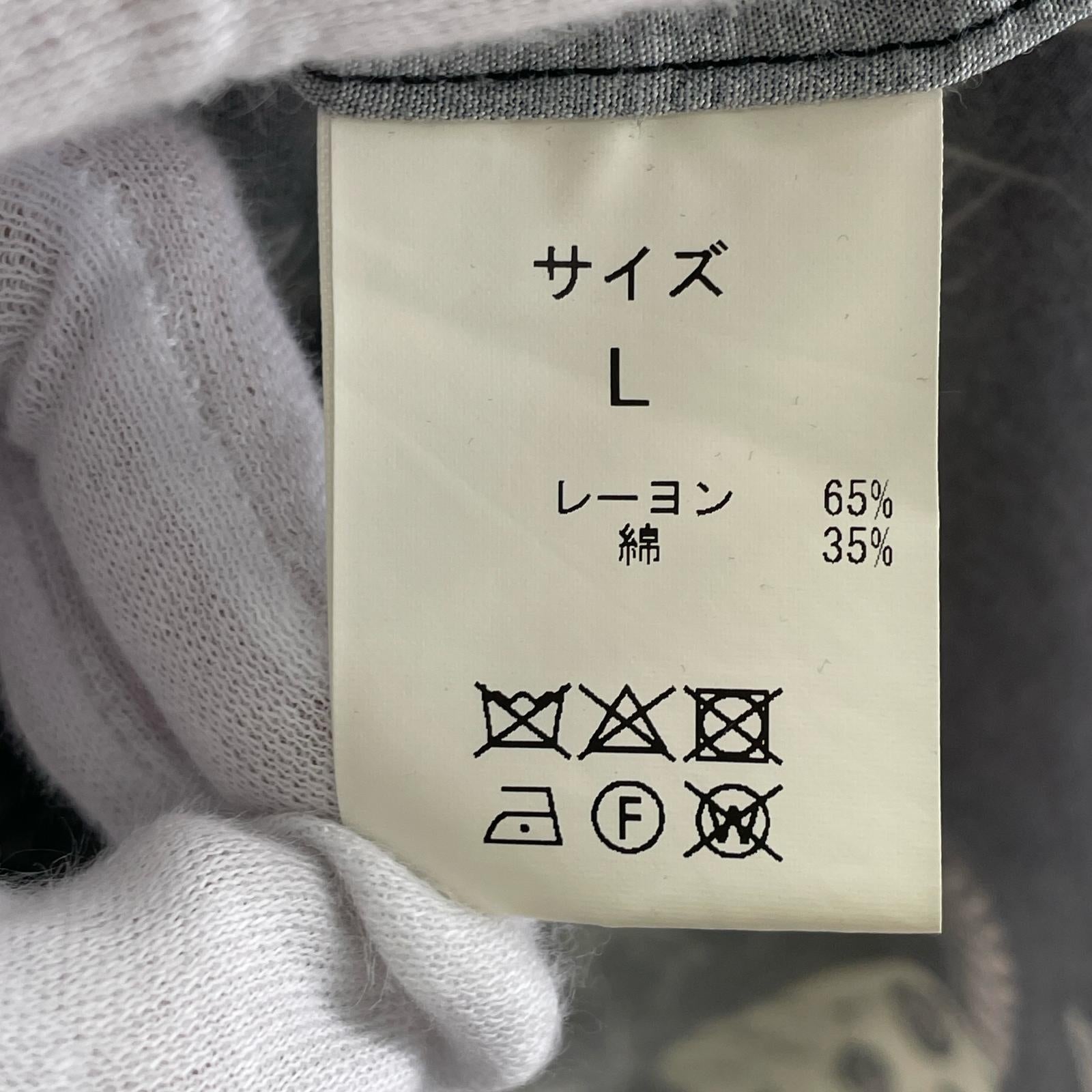 半袖シャツ GOOD HELLER スカル柄 BLK L L ブラック
