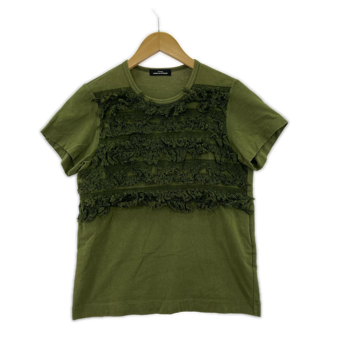 半袖Tシャツ フリンジTシャツ カーキ カーキ