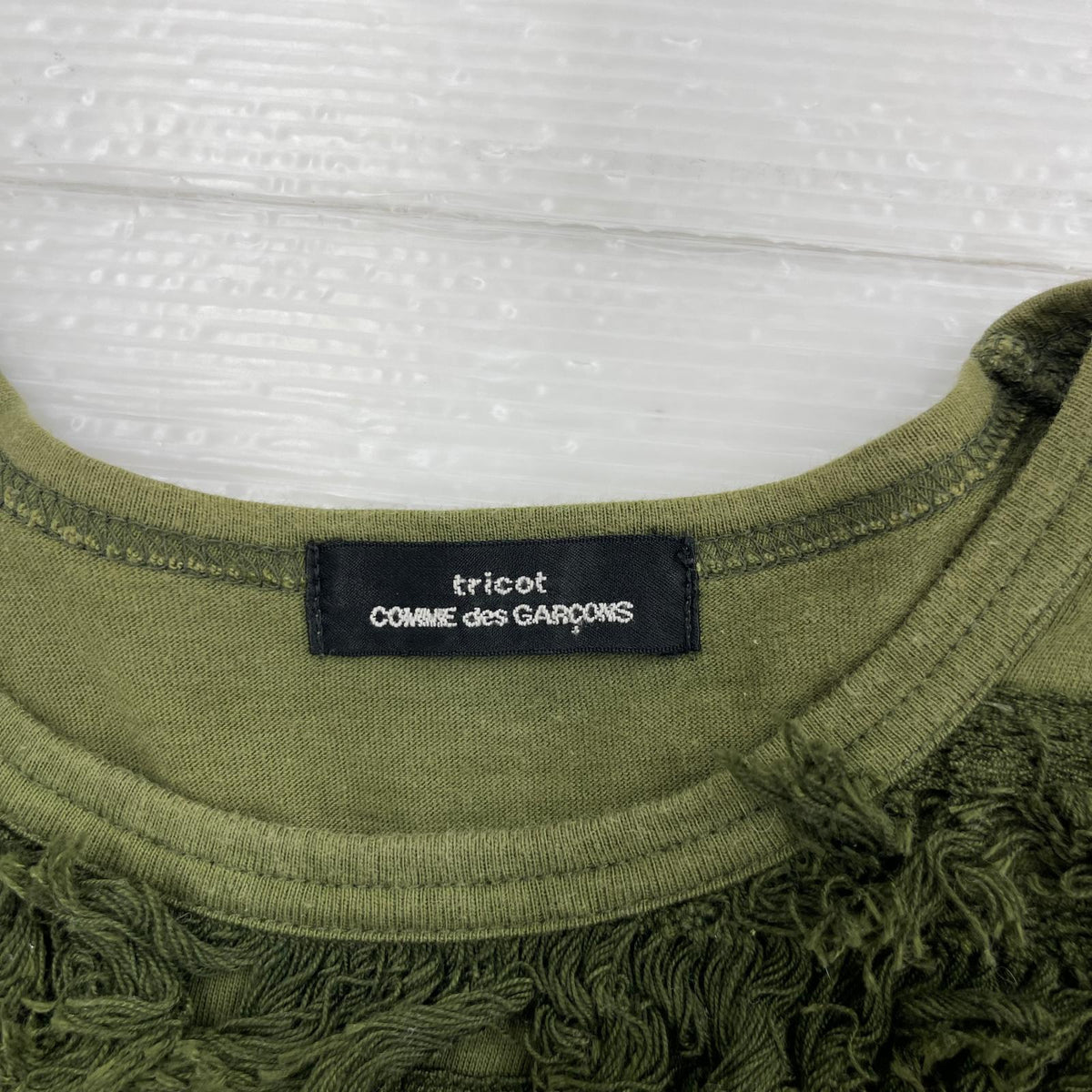 半袖Tシャツ フリンジTシャツ カーキ カーキ