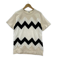 半袖Tシャツ パッチワーク M 生成 M ベージュ