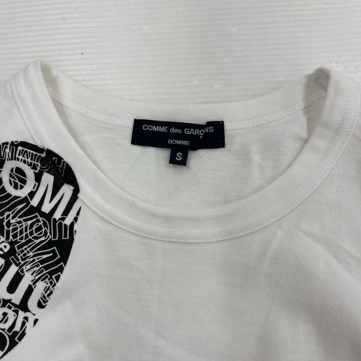 半袖Tシャツ HOMME 足跡 S S ホワイト