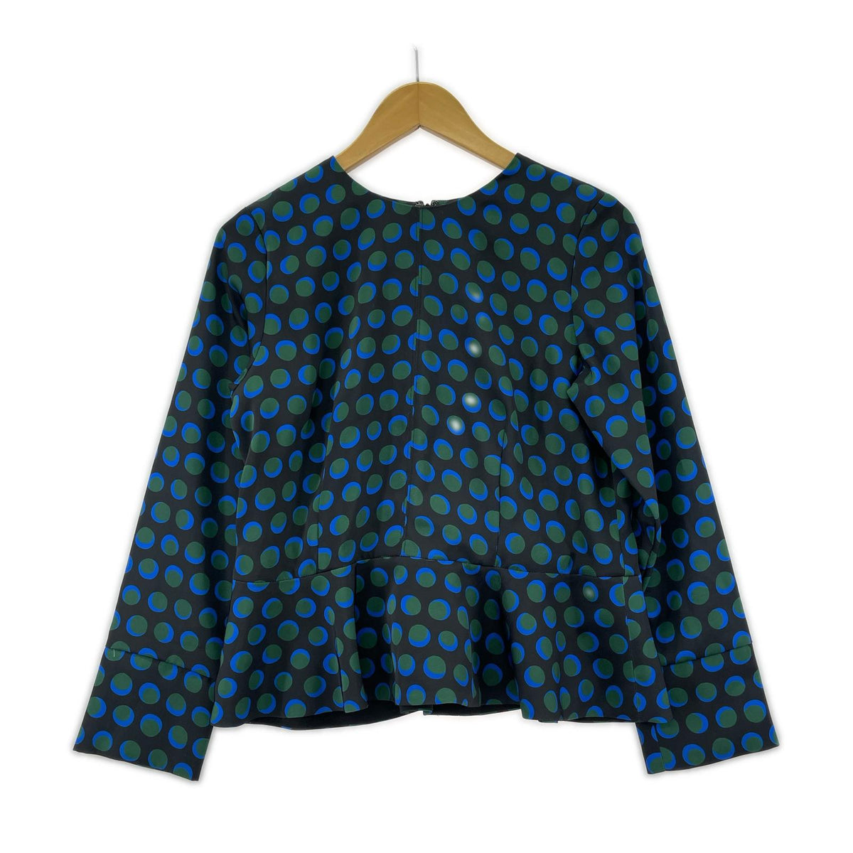 長袖Tシャツ ドット ペプラムトップス 36