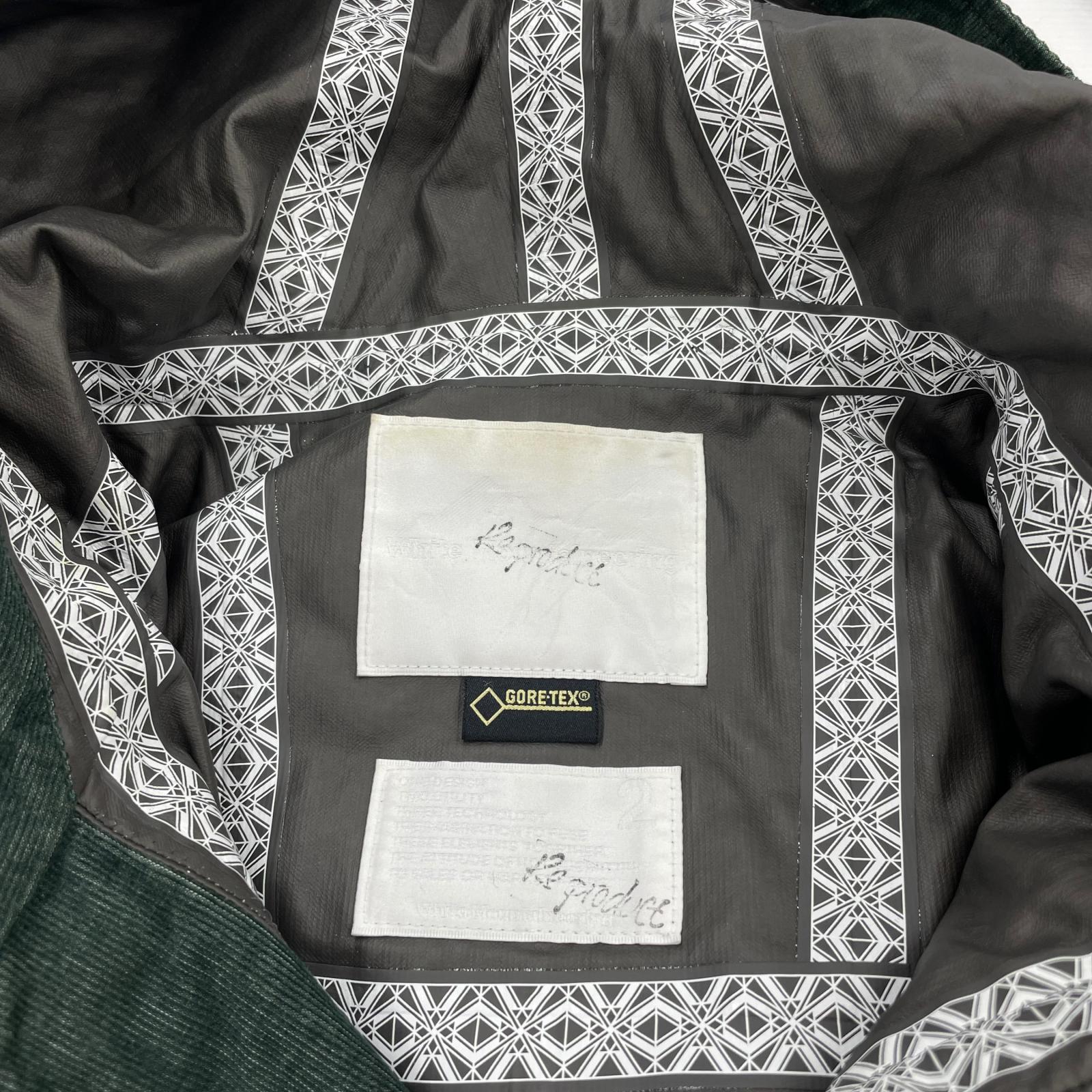 ジャケット レイヤード モッズコート コーデュロイ ゴアテックス 緑 (2) 2 グリーン