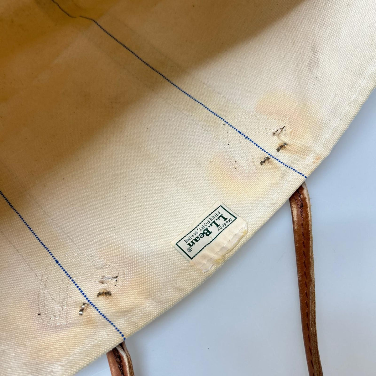 その他バッグ 80~90s leather handle red L ホワイト
