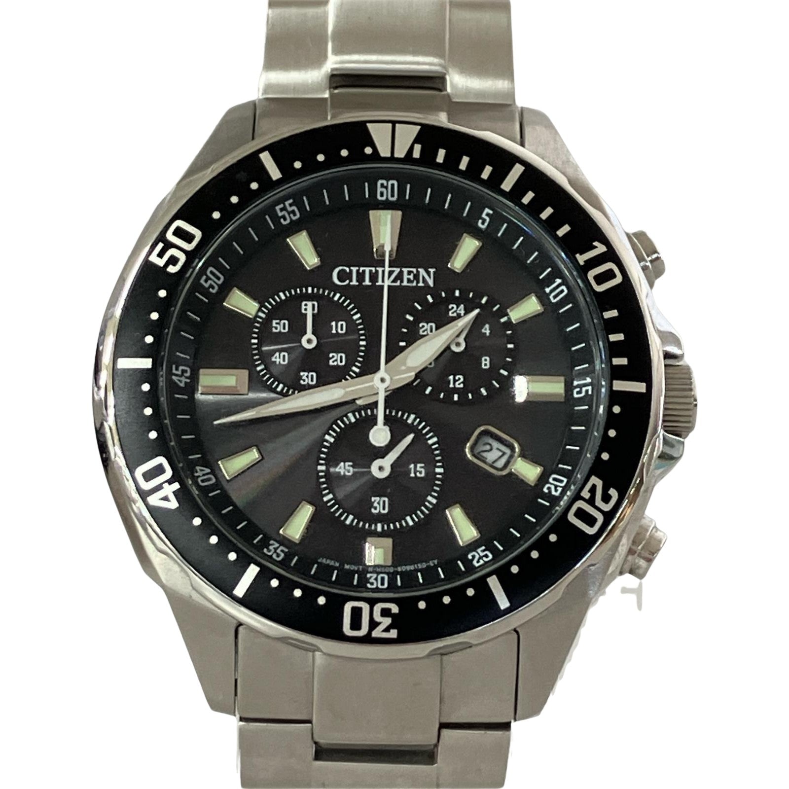 腕時計 CITIZEN エコドライブ クロノグラフ 腕時計 H500-S064538 ブラック