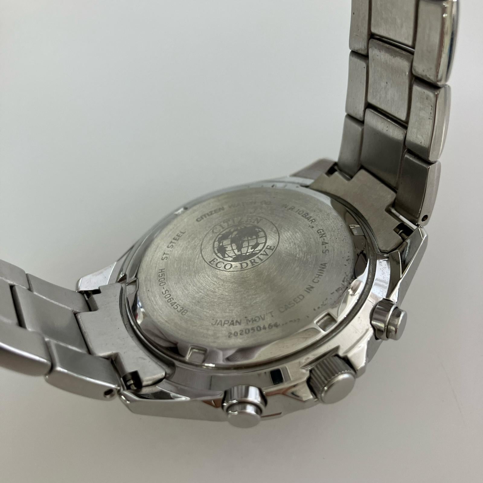 腕時計 CITIZEN エコドライブ クロノグラフ 腕時計 H500-S064538 ブラック