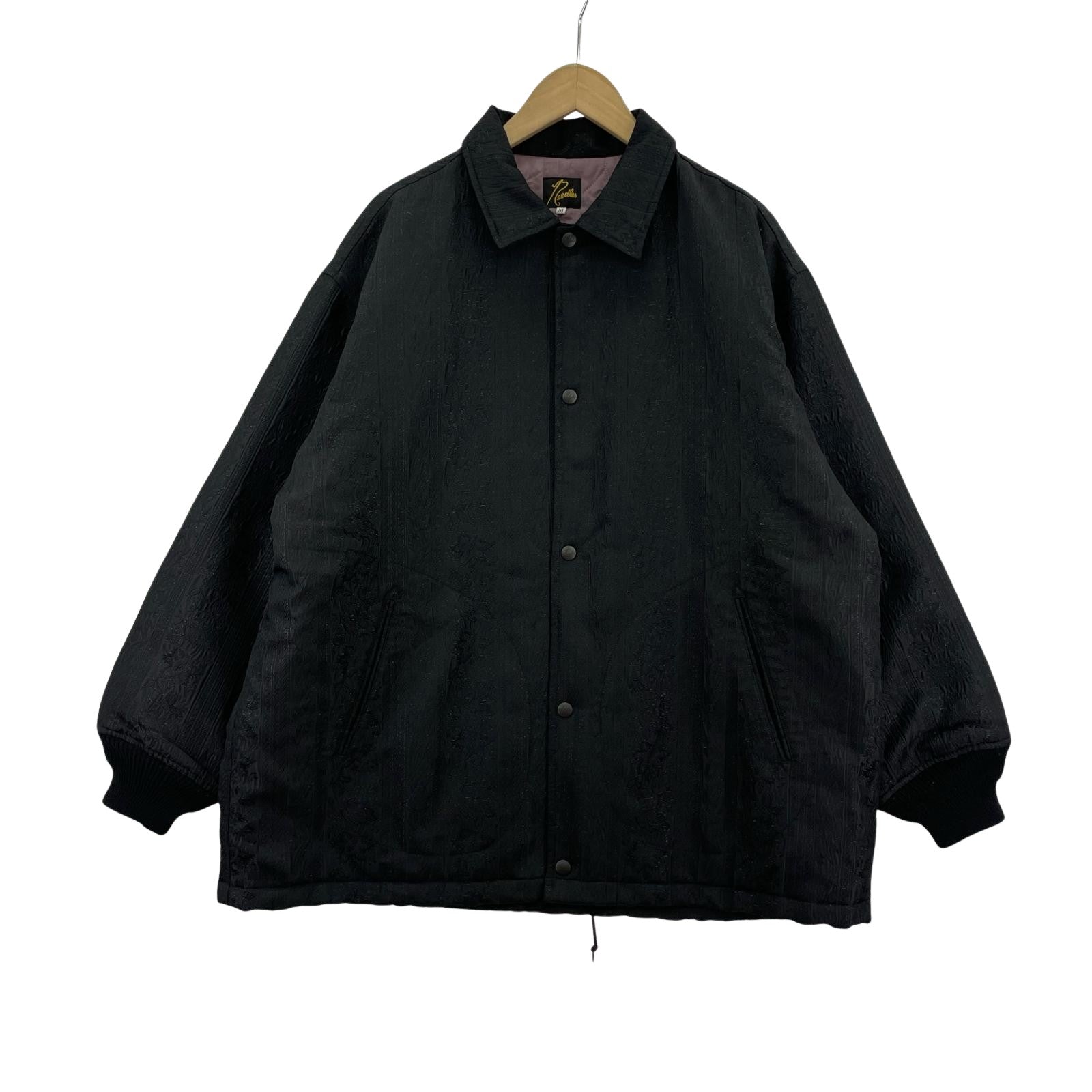 ジャケット ペイズリー柄 中綿コーチジャケット (M) M ブラック
