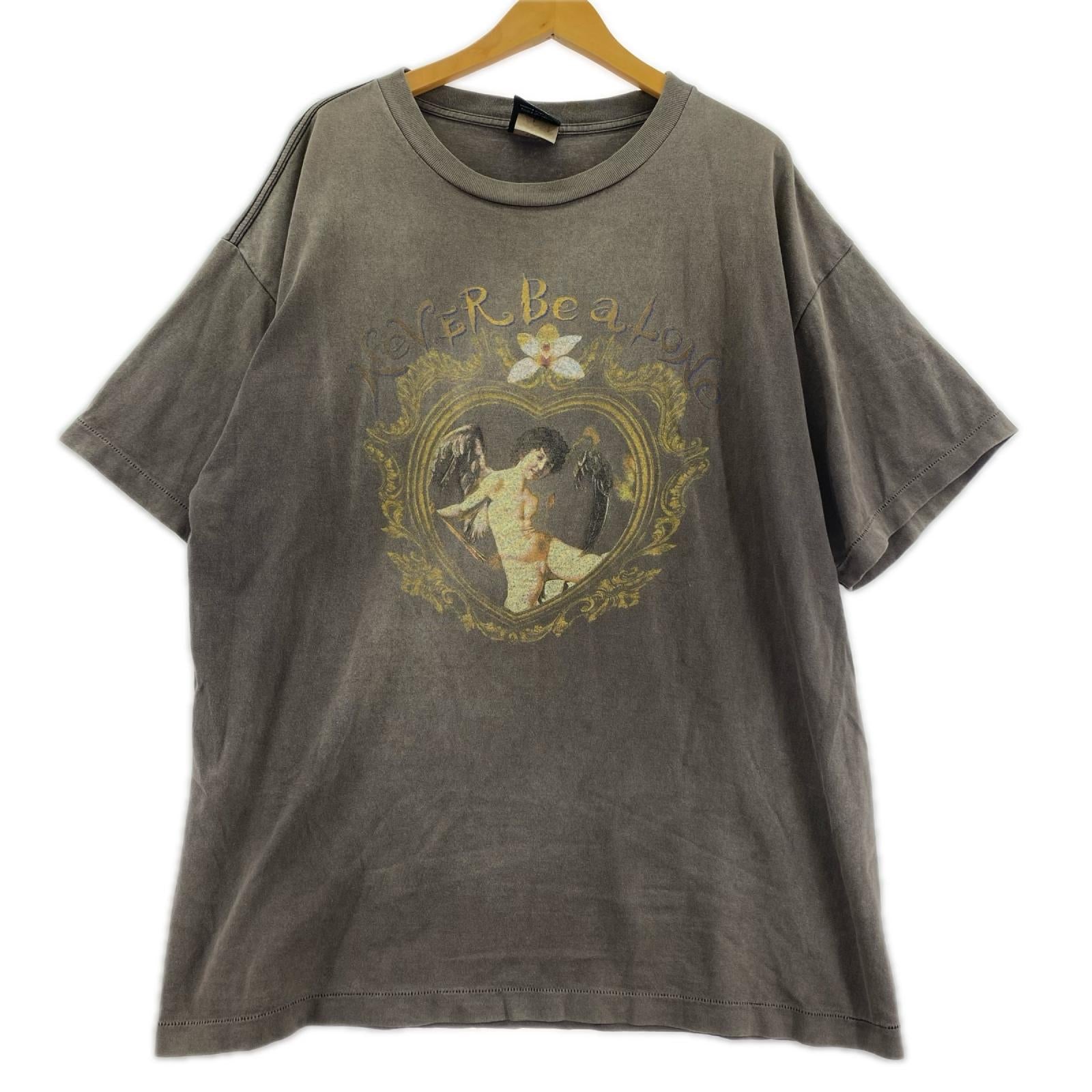 半袖Tシャツ エンジェルプリント XL ブラウン