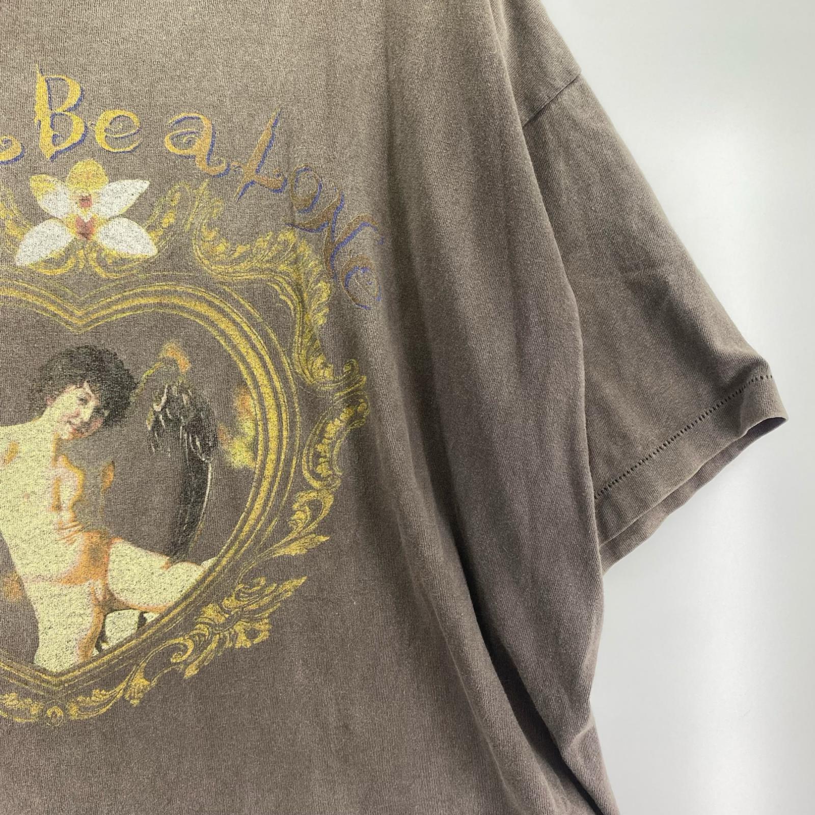 半袖Tシャツ エンジェルプリント XL ブラウン