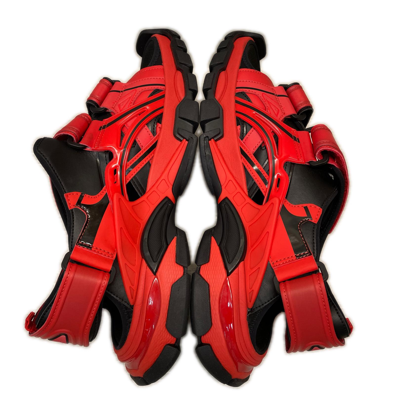 BALENCIAGA TRACK SANDAL 赤×黒 45 29.5cm (US11 1/2 UK11 EU49)