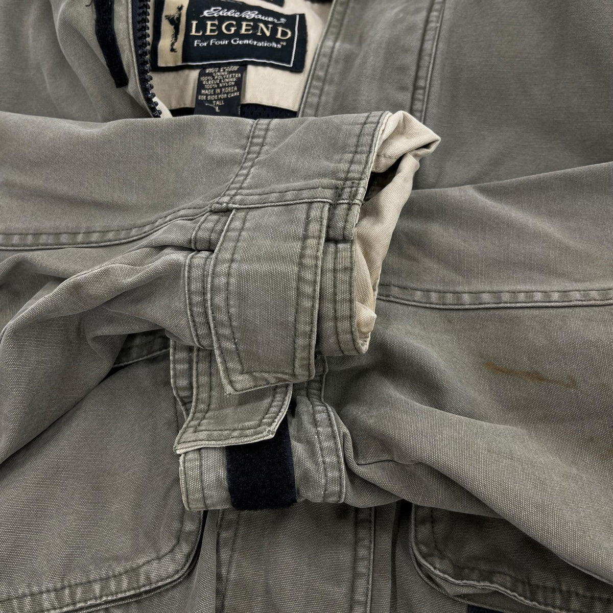 ジャケット Eddie Bauer LEGEND フィッシングアノラックジャケット L オリーブ L