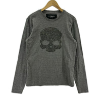 長袖Tシャツ HYDROGEN スカルラインストーン L/S TEE グレー (S) S グレー