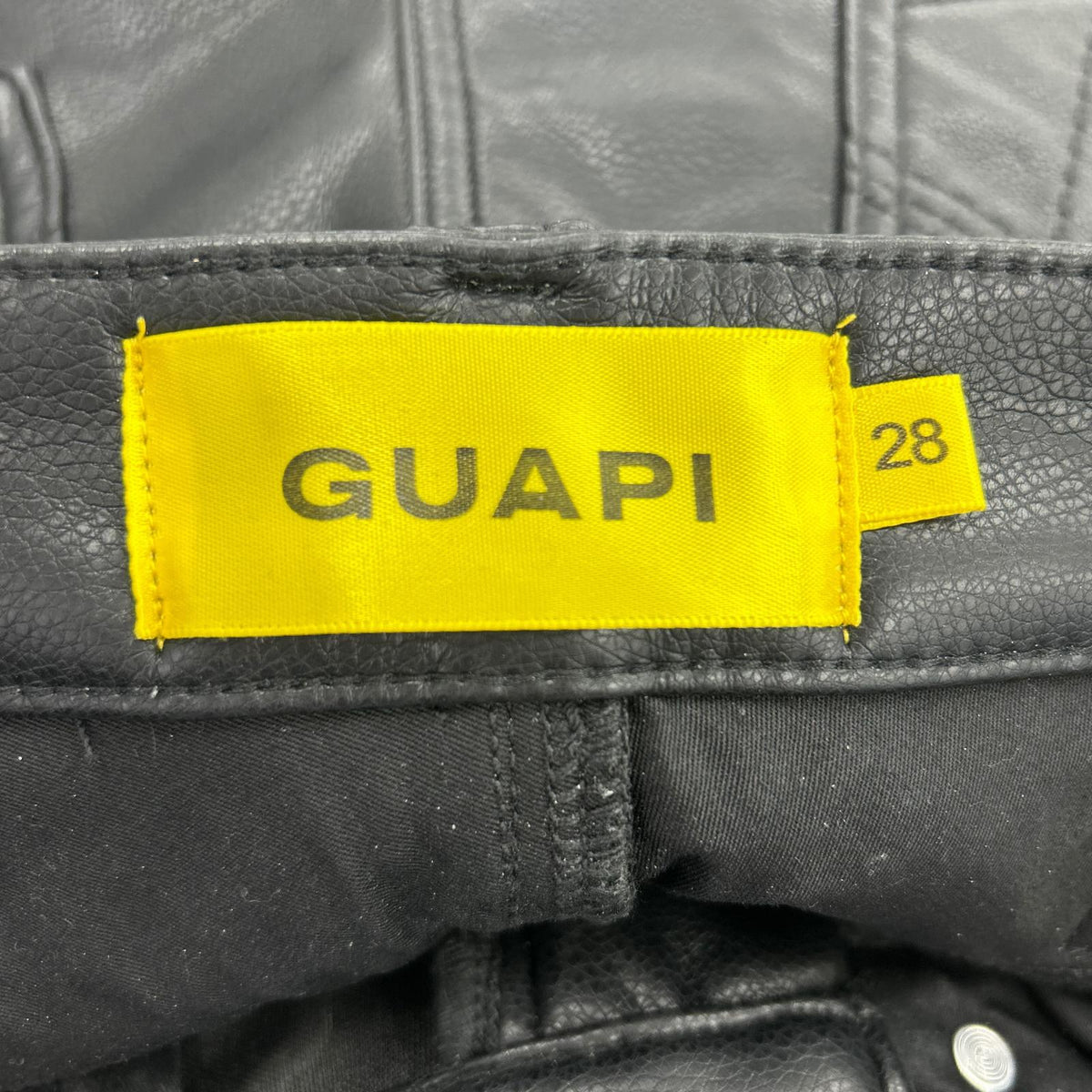 パンツ GUAPI Black Coffin Arc Leather Pant レザーパンツ 28 黒 ブラック