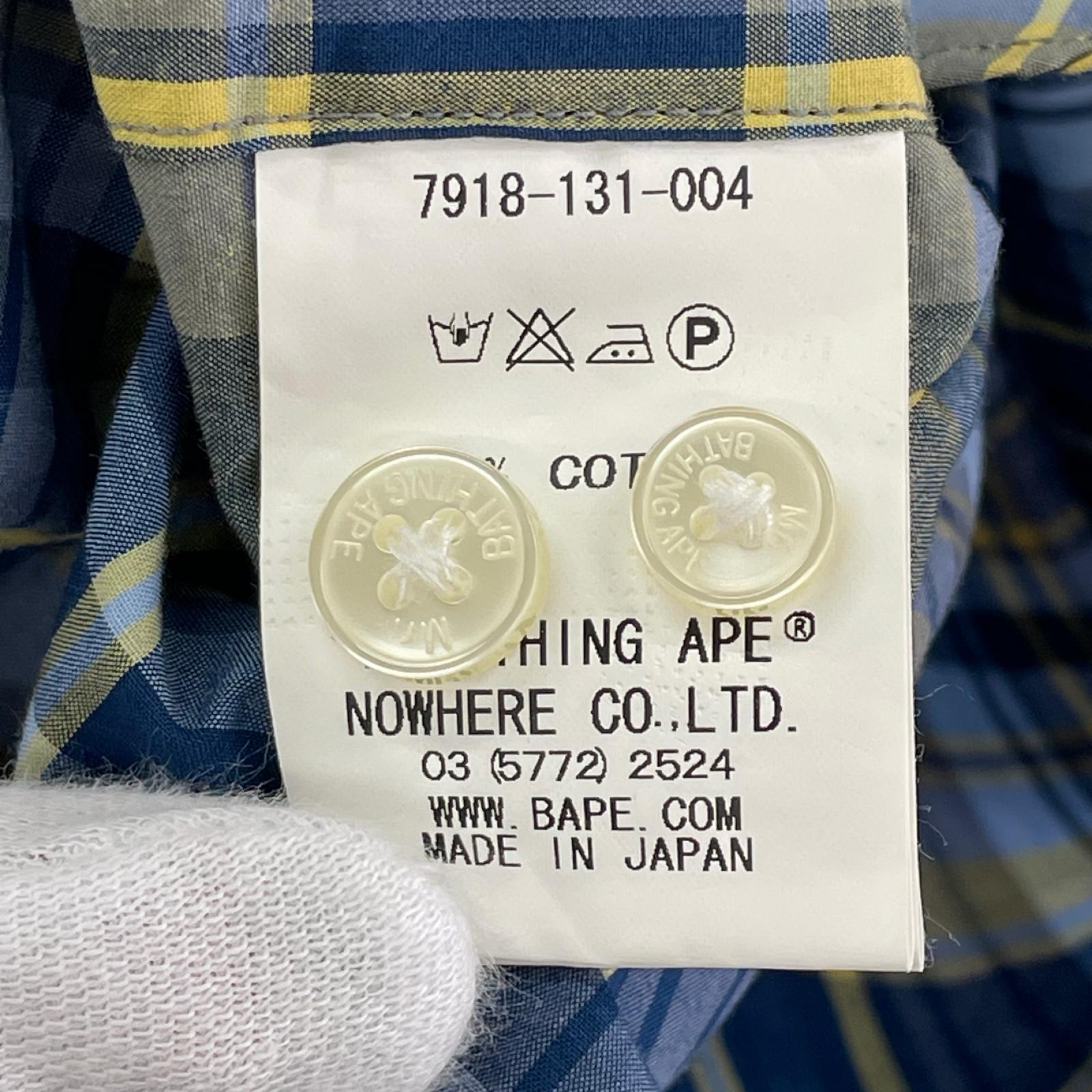 半袖シャツ ×MR.BATHING APE BDシャツ S ブルー