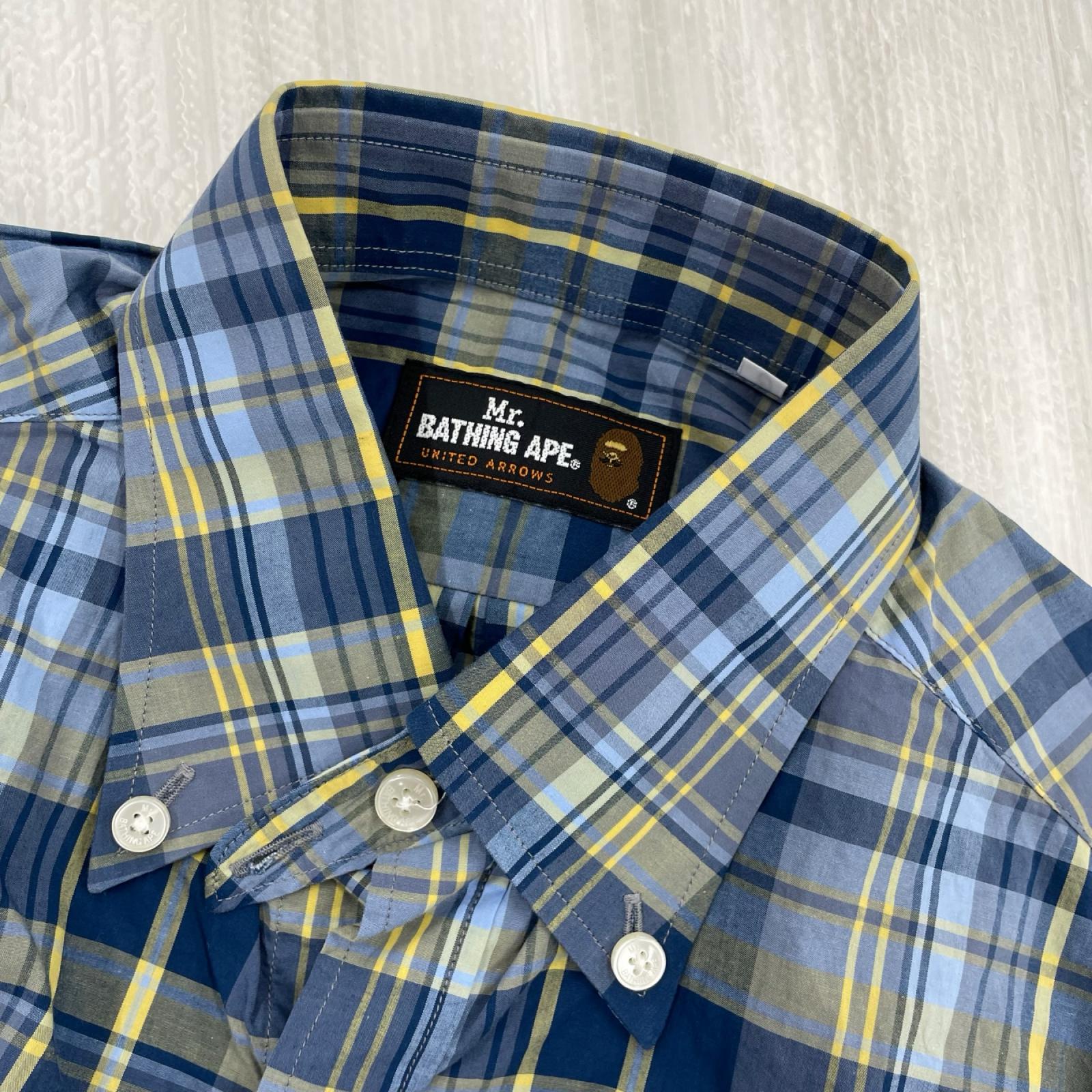 半袖シャツ ×MR.BATHING APE BDシャツ S ブルー