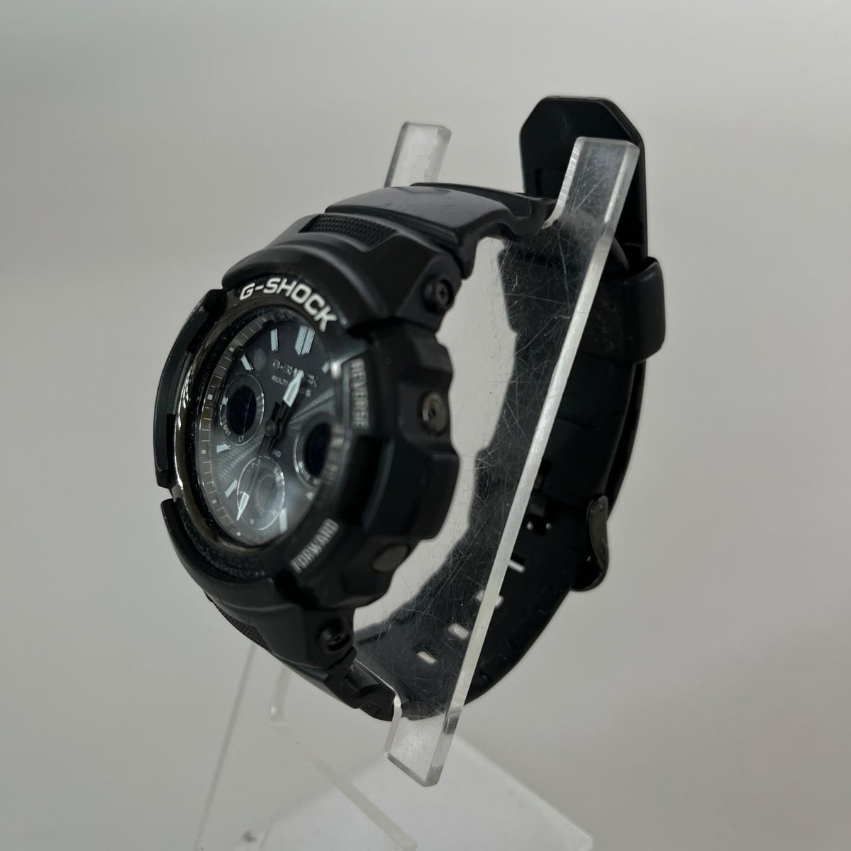 腕時計 AWG-M100A 電波ソーラー 黒 ブラック