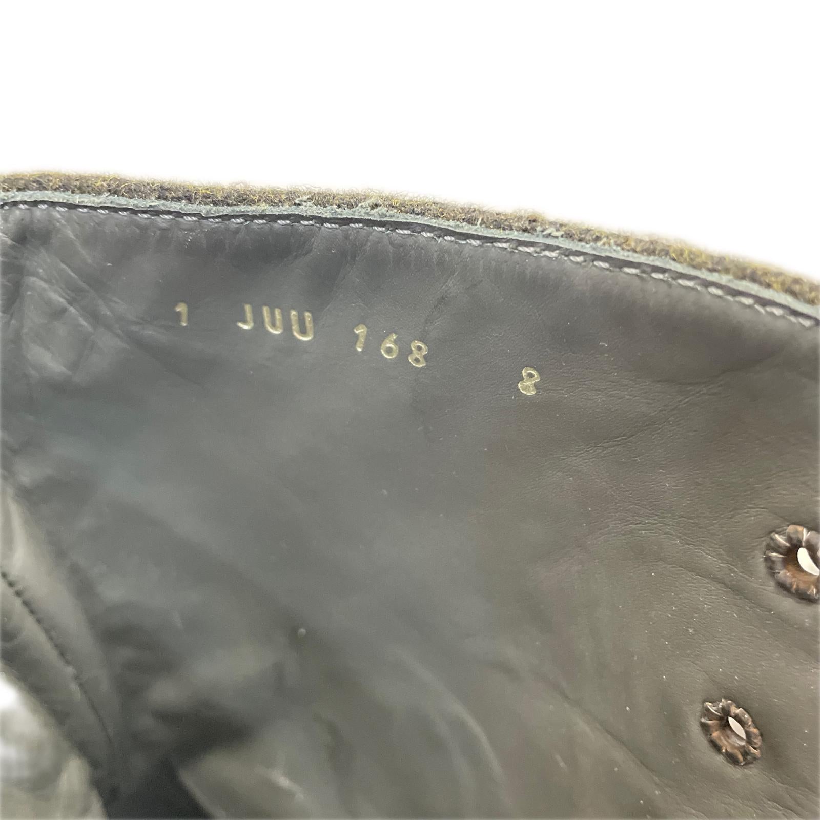 ブーツ ウール切替 コンバットブーツ 8 黒