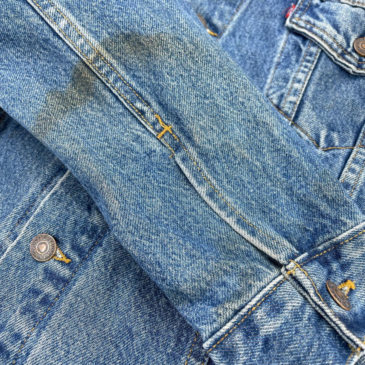 デニムジャケット 90s USA製 背面白 L